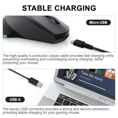 Zosvoses Cable de carga micro USB compatible con Alienware W