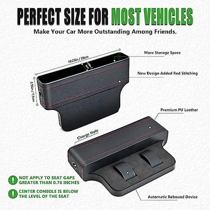 Car Side Seat Gap Filler, 2 Pack Multifunctional Car Seat Or