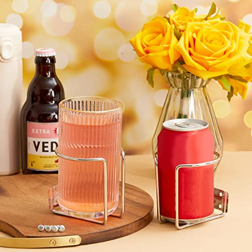 6 soportes de acero inoxidable para bebidas con anillo de ba