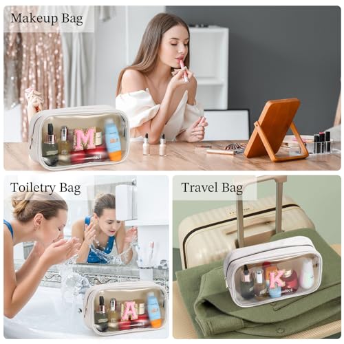 YOOLIFE - Bolso transparente con iniciales para artículos de