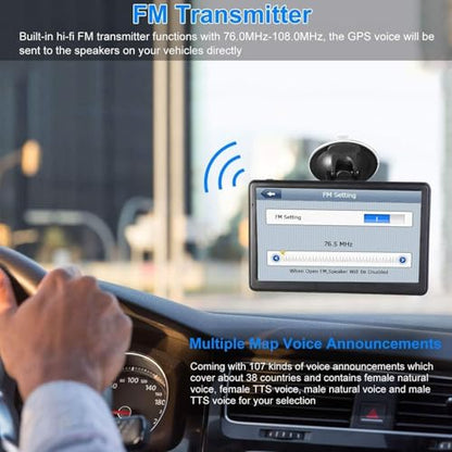 Navegación GPS para automóvil (7 pulgadas), pantalla táctil