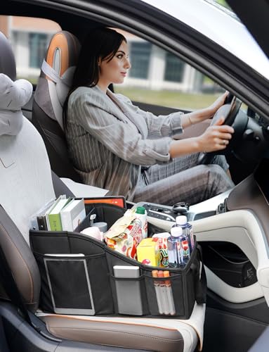 YOHOOLYO Organizador de asiento trasero de automóvil con 4 c