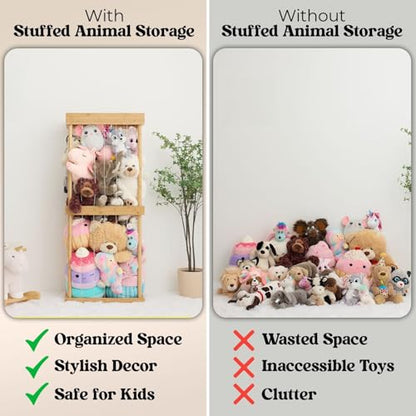 Zoológico de animales de peluche de bambú prémium