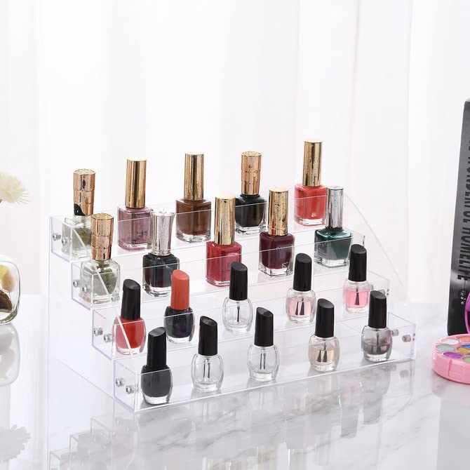Yebeauty Organizador de exhibición de esmalte de uñas transp