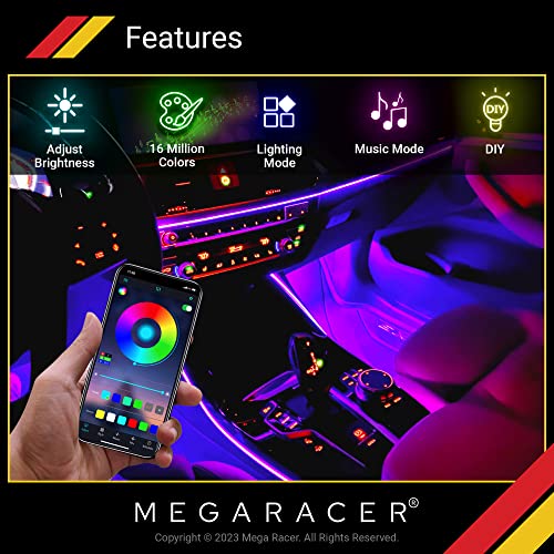 Mega Racer Luces LED para el interior del automóvil, 48 chip