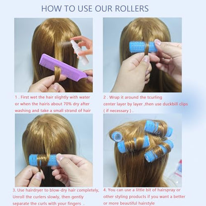 ZMD 18 rizadores de pelo pequeños con autoagarre, rizadores