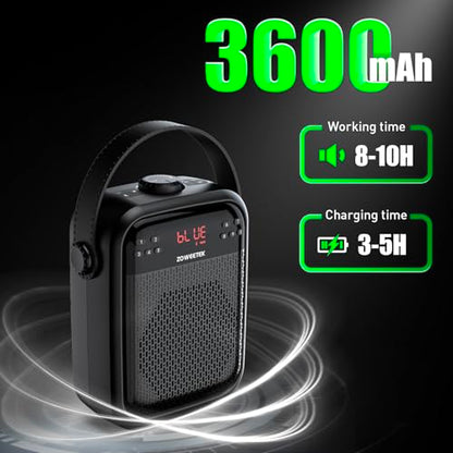 ZOWEETEK Amplificador de voz micrófono inalámbrico de mano,