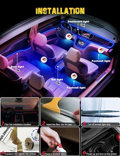 Tira de luces LED para interior de automóvil, RGB 16 millone