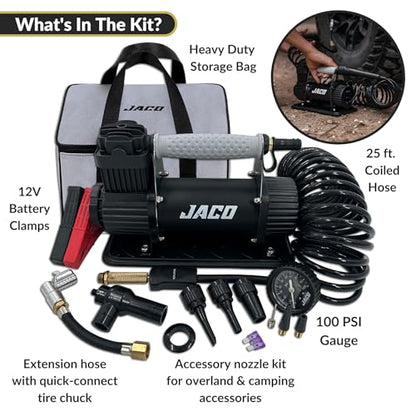 JACO 4X4 TrailPro - Compresor de aire portátil resistente, 3
