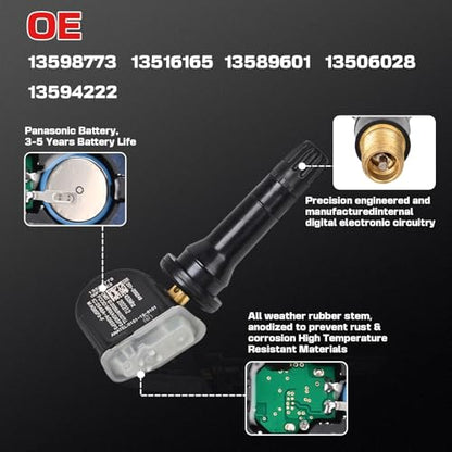 RLP Juego de 4 TPMS Sensor de Sistema de Monitoreo de Presió