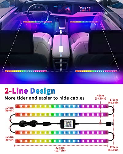 YM E-Bright t 72 luces LED de tira de luces interiores de co