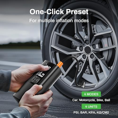 AT003 Tire Inflator Portable Air Compressor, Auto Air Pump f