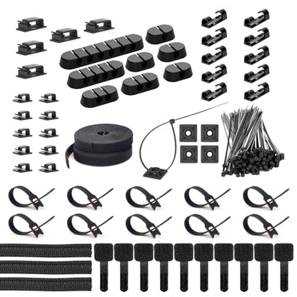 ZIIYAN Kit de organización de cables de 163 piezas, 3 fundas