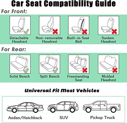 Juego completo de fundas de asiento de automóvil, 5 fundas d