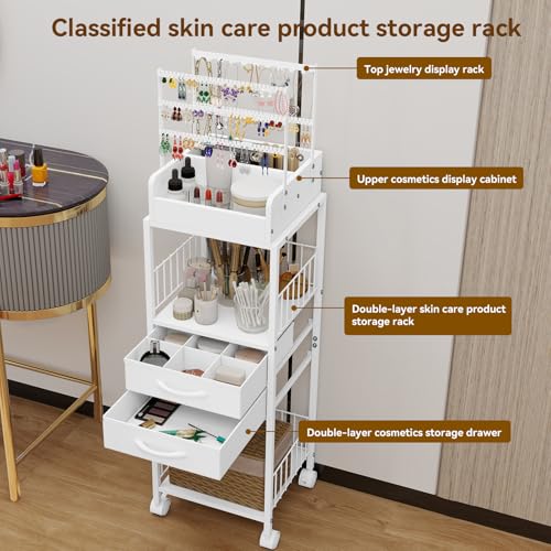 Organizador de maquillaje, organizador de tocador para el cu
