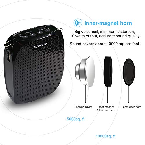 ZOWEETEK Amplificador de voz original para profesores con 2