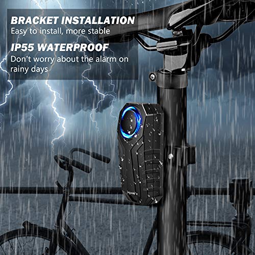 WSDCAM Alarma antirrobo para bicicleta con soporte, 113dB vi