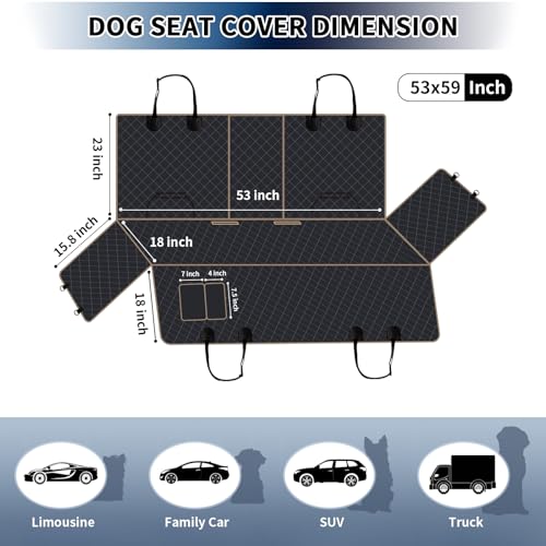 PureFit Funda de asiento de automóvil para perro, 100% imper