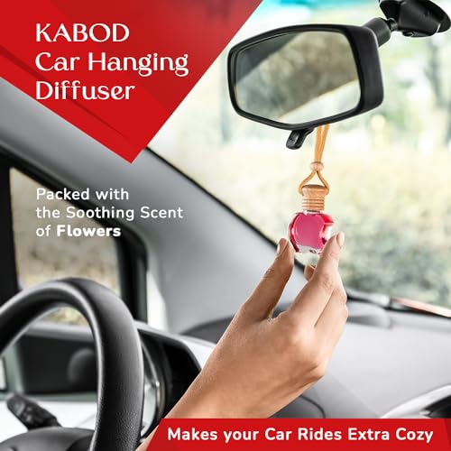 Kabod Ambientador colgante para automóvil, con flores, 0.3 f