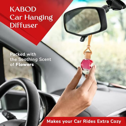Kabod Ambientador colgante para automóvil, con flores, 0.3 f