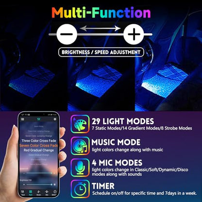 Luz LED para interior de automóvil, luz para debajo del tabl