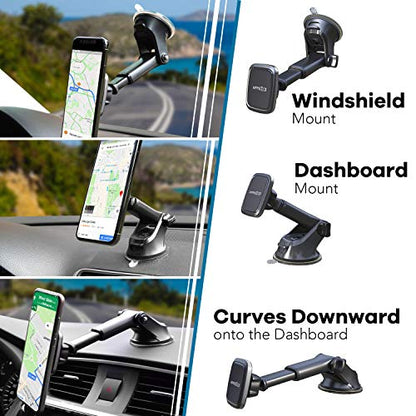 APPS2Car Soporte magnético 3 en 1 para teléfono de automóvil