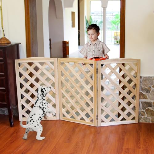 ZJSF Puerta plegable de interior para perros para casa, puer
