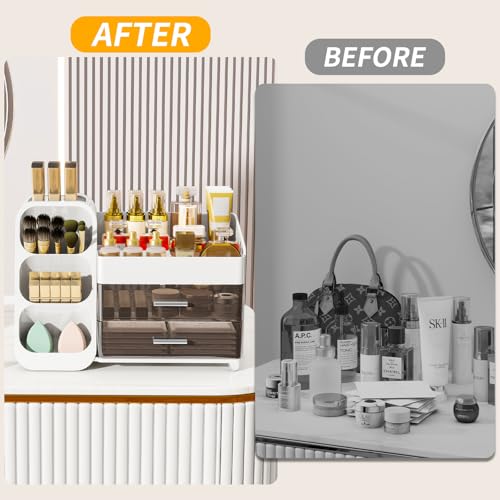 Organizador de maquillaje con cajones para tocador, kit de a
