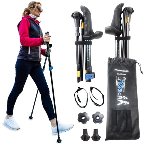 York Nordic Motivator - Bastones de viaje para caminar para