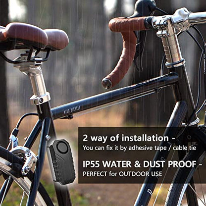 Alarma de bicicleta de 113dB con control remoto, sensor de m