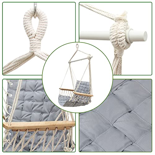 [Actualizado] Silla hamaca colgante con reposabrazos de made
