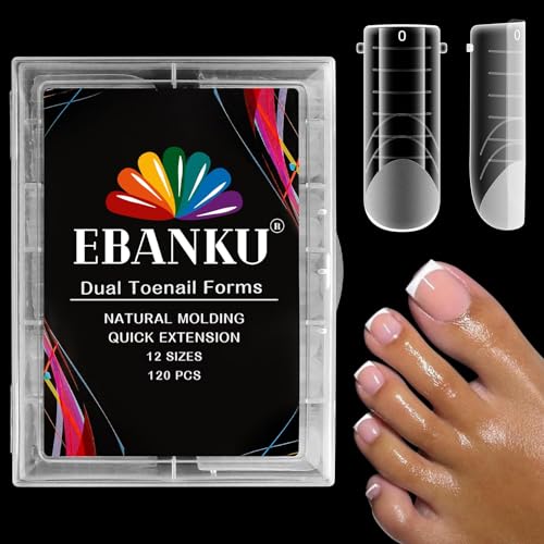 EBANKU Formas de uñas de poligel para los dedos de los pies,
