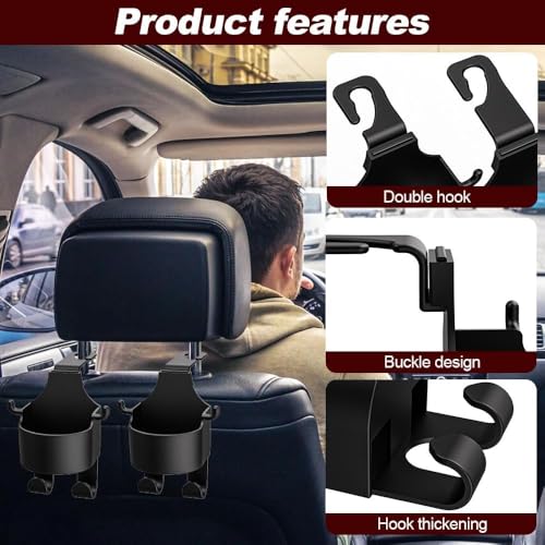 2024 Nuevo 3 en 1 Gancho de coche para asiento trasero de au