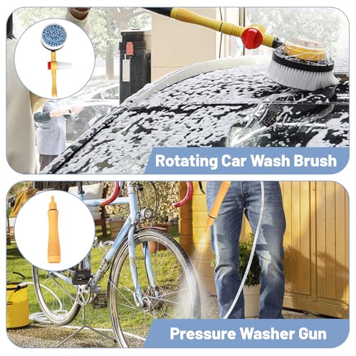 Cepillo giratorio para lavado de coche, kit multifuncional d