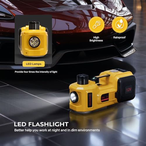 VIVOHOME Gato eléctrico para automóvil de 5 toneladas 12 V,