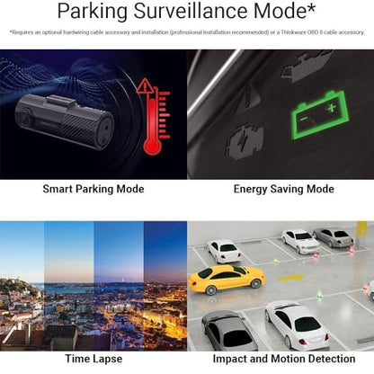 THINKWARE F70 PRO Dash Cam, 1080P Full HD WiFi Dashcam para