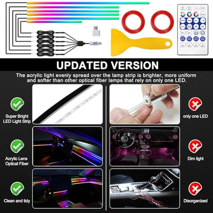 Tesla Model 3/Y/S/X Dreamcolor - Tira de luz LED de acrílico