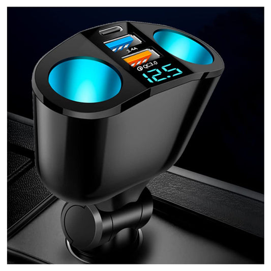 Cargador USB para encendedor de cigarrillos multipuertos, di