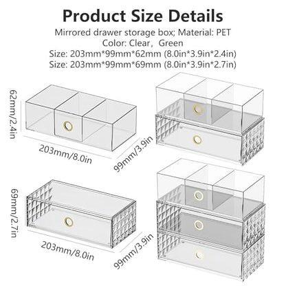 DASITON Organizador de maquillaje, cajones apilables para es