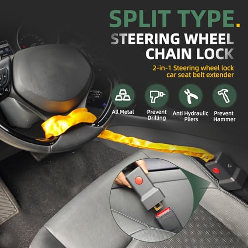 Cerradura de volante, de metal resistente antirrobo para cin