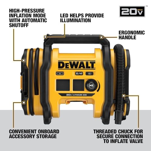 DEWALT DCC020IB - Inflador máximo de 20 V (vacío)
