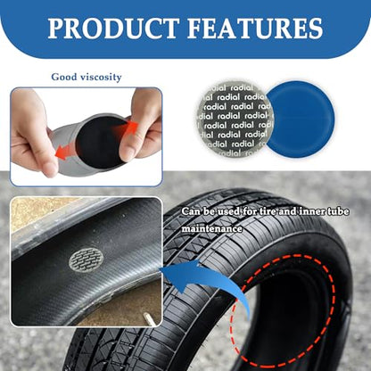 OFBAND Kit de parches de neumáticos de automóvil de 15 pieza