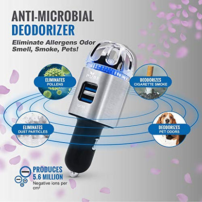Purificador de aire de auto, 3 en 1 de acero inoxidable de a