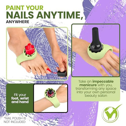 Porta esmalte de uñas portátil (verde)