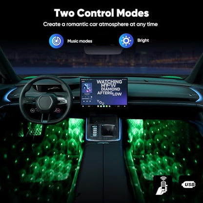 Luces interiores LED para automóvil, iluminación ambiental R