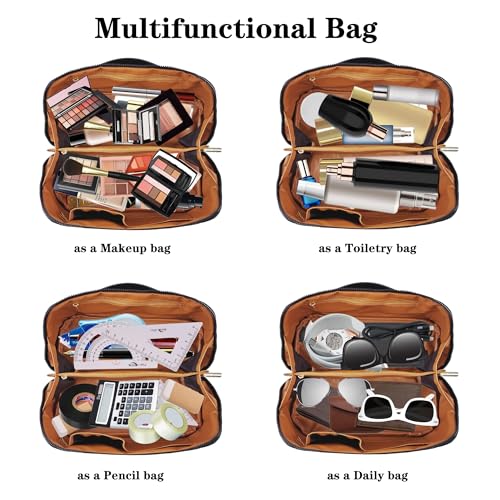 Bolsa de maquillaje a cuadros Bolsas de cosméticos de viaje
