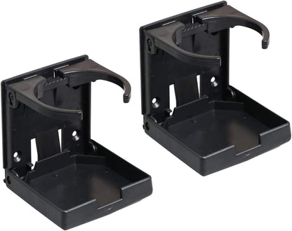 2 soportes plegables ajustables para bebidas con tornillos y