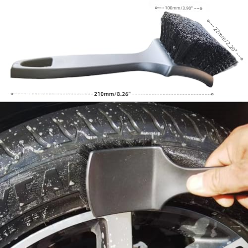 Juego de 4 cepillos de rueda para limpiar ruedas y neumático
