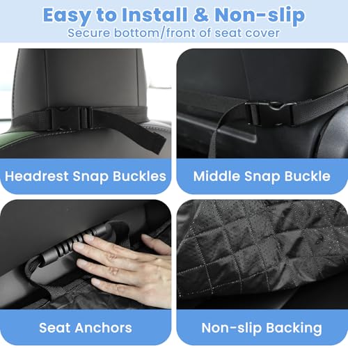 Fundas de asiento de automóvil para perros, impermeables, pa
