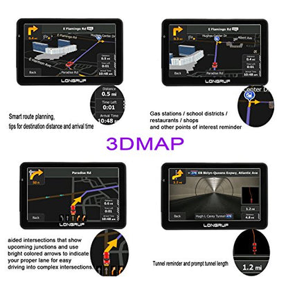 Navegación GPS para automóvil, pantalla táctil HD 8G de 7 pu